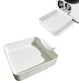 Lekbak wasmachine - Universeel - Wateropvang - Afvoer - Opvangbak tegen lekkage - Opstaande Rand - Afvoerbak - Lekbak Koelkast Vaatwasser Diepvriezer - voor appartementen, garages en huurwoningen - 17,8 x 5cm - Wit — thumbnail 1