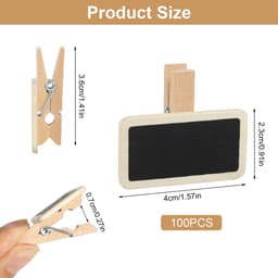 Dailygoods - Mini-borden om te beschrijven - 100 stuks houten wasknijpers — thumbnail 3