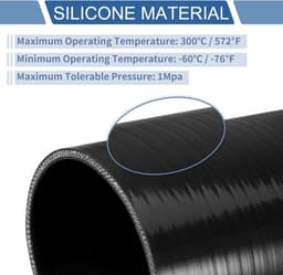 SnelShoppen - Auto Silicone Slang Koelslang 60mm Binnendiameter 150mm Lengte 0 Graden 4-Laags 5mm Dikke Luchtinlaat/Turbo/Intercooler Leidingbuis Zwar — thumbnail 4