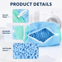 Waszak voor Sneakers, 2 Stuks, Blauw, Schokbestendig Beschermnet voor Wassen en Drogen van Sportschoenen — thumbnail 4