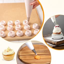 Professionele Spuitzakken - Wit - 40 cm - Herbruikbare Katoenen Spuitzak voor Taartdecoratie - Voor Hobbybakkers en Professionals — thumbnail 4