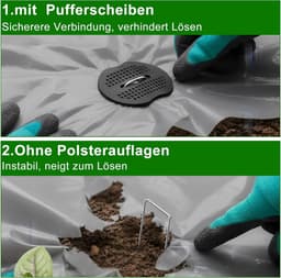 Grondankers Set - Staal - 100 Stuks - U-vormige Grondankers met Sluitringen - Voor Tuin en Gazonranden — thumbnail 4