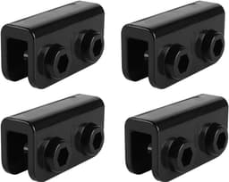 SnelShoppen - 4-delige Pop Up Gazebo Vervangingsconnector Set - Plastic Rechte Hoek 2-Weg Elleboog Connectoren - Rectangulaire Steun - ABS Materiaal v — thumbnail 1