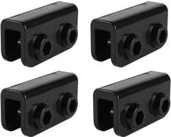 SnelShoppen - 4-delige Pop Up Gazebo Vervangingsconnector Set - Plastic Rechte Hoek 2-Weg Elleboog Connectoren - Rectangulaire Steun - ABS Materiaal v