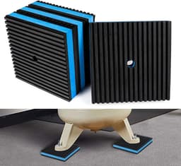 Anti Vibratie Pads - Antislipmatjes - 4 stuks - Rubber Anti Trillingen Isolatie Pads - 10 × 10 × 2,2 cm - Trillingsdempers Airconditioning - Wasmachine dempers - Verhoger - Voor Luchtcompressor, Airconditioner Unit, HVAC, Loopband — thumbnail 1