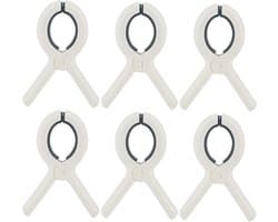 Strandhanddoekklemmen / Kunststof wasknijpers – Robuuste klemmen voor strand- en zwembadstoelen (ook voor cruises), windbestendig, geschikt voor strandlakens en zware was – Set van 6