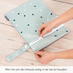Thijox - Zamboo Nasstas/Luiertas Set - Milieuvriendelijk & Duurzaam - Ökotex Standaard 100 - 3-delige Set - Groene Tassen voor Luiers, Vuile Was en Vo — thumbnail 2