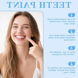2 Stuks Tandpolijsters, 5ml Tandpasta voor Wittere Tanden, Directe Tanden Bleken, Vlekken Verwijderen en Natuurlijke Glans voor een Stralende Glimlach — thumbnail 3