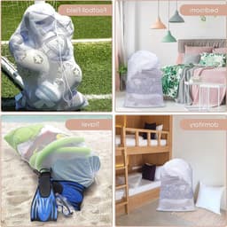 1 Pcs Trekkoord Waszak, 70×90cm Mesh Waszak voor Delicate Kleding, Sterke en Duurzame Netwaszak voor de Wasmachine, Ideaal voor Ondergoed en Fijne Stoffen — thumbnail 3