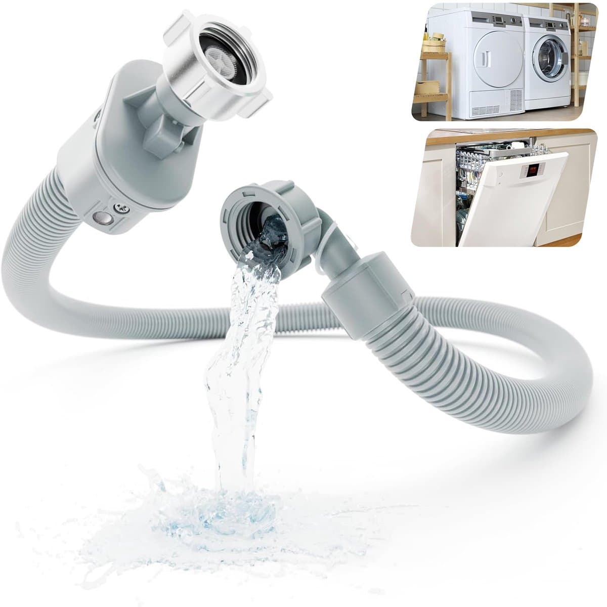 2.5 Meter Veiligheidsinlaatslang - Aquastop Slang Voor Wasmachine - Wasmachineslang - 3/4 Inch Schroefdraadinterface — afbeelding 1