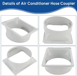 Airconditioning Afvoerslang Adapter Plat - 5,9 inch - Vierkant naar Rond Afvoerbuis Verbindingsstuk - Koppelstuk Mobiele Airco Afvoerslang - voor mobiele airconditioning — thumbnail 5