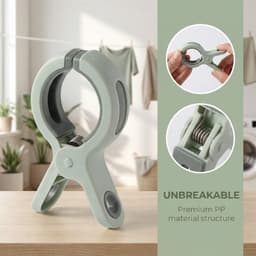 6 stuks Strandhanddoekclips - Plastic Quiltclips - Knijpers - Grote Wasknijper Handdoekknijpers - Winddicht - Groen - Voor dagelijks wasgoed, strandhanddoek, badhanddoek, beddengoed en dikke kleding — thumbnail 3