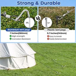SnelShoppen - 60m 3mm Draad Kabel Kit, Vinyl Gecoate RVS Kabel, 7x7 Strengen, M5 Spankabels voor Hangende Lichten, Waslijn en Tuin Gordijn — thumbnail 3