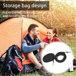 SnelShoppen - Uittrekbare Reis Waslijn met 24 Vaste Parels, Extra Sterke Camping Waslijn, Antislip, Buiten Waslijn voor Pantry, Tuin, Balkon, Caravan, — thumbnail 2