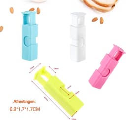 Consumerce® Zakkensluiter – 4 Stuks – Vershoud Knijpers – Sluitclips – Zaksluiter – Zakklemmen – Zak Sluiter – Afsluitclips – Clips – Klemmen - Zakklem — thumbnail 2