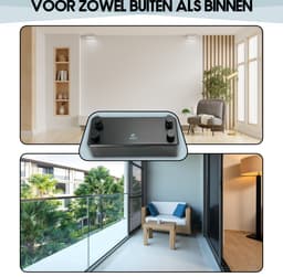 W&Z Waslijn Uittrekbaar - Wasdraad - Wanddroogrek zonder boren- Rol drooglijn - Waslijndraad met stalen kern - 8,4 m drooglengte - Zwart — thumbnail 3