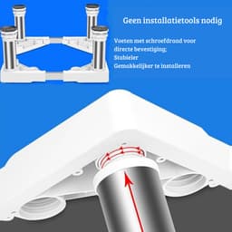 Multifunctionele Wasmachine Verhoger – Onderstel – Verstelbaar in Hoogte – Extra Stevig & Stabiel – 4 Poten– 200kg Belastbaar – Opbouwmeubel — thumbnail 3