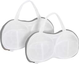 Consumerce® 2 Stuks BH Waszakken – Wit – Waszak – Wasgoed – Met Rits – Lingerie – Laundry Bag – Waszakje – Wasnet – Wasnetten – Wasnetje – Wassorteerder – Wasmachine - Waszakjes — thumbnail 1