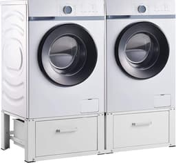 IVOL Wasmachine en droger verhoger - 2 lades - Wit - 127.5 x 54 x 31 cm — thumbnail 4