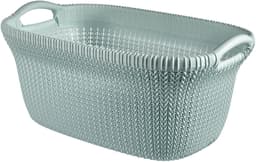Curver Knit Wasmand - 40L - Misty Blue — thumbnail 1