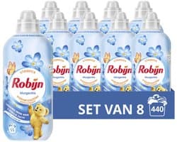Robijn Wasverzachter - Morgenfris - 8 flessen - 440 wasbeurten - Voordeelverpakking