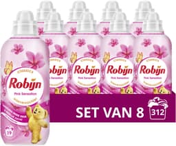 Robijn - Wasverzachter - Pink Sensation - 8 flessen - 312 wasbeurten - Voordeelverpakking — thumbnail 1