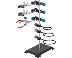 EML STORE Laboratorium Ondersteuning Rek - 3 Verschillende clips - Droogrek Voor Laboratorium - Vrijstaand - Scheikunde Set Accessoires