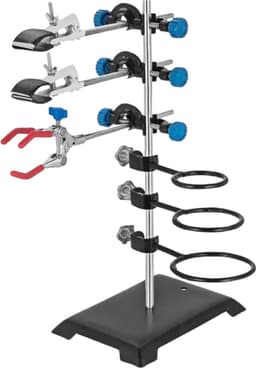 EML STORE Laboratorium Ondersteuning Rek - 3 Verschillende clips - Droogrek Voor Laboratorium - Vrijstaand - Scheikunde Set Accessoires — thumbnail 1