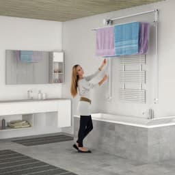 Foxydry Wall 88 cm White droogrek wandmontage -bediening links- - Witte kleur - 88 x 52 x 137 cm — thumbnail 5