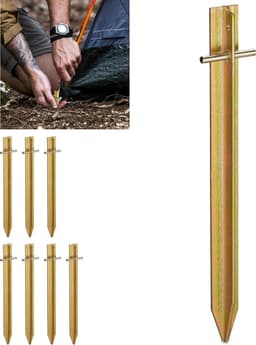 8x tentharing - set staal - haringen - grondpen - t-vormig - haring — thumbnail 1