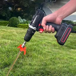 Draaibare tentharingen met schroefdraad - 10 stuks voor tent grondankers - Metaal - Picchschroefdraad — thumbnail 2