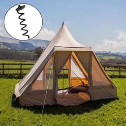 Grondanker spiraalbodemverankering - verstelbare bevestiging voor trampolines, tenten, schuren, schommels - dierenbeveiliging - 28 cm zwart — thumbnail 3