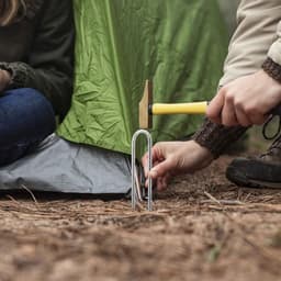 30 cm U-grondankers verzinkt - 12 stuks - tentharingen - U-vormig - beitelpunt - tuinharingen - trampoline haringen - camping - tenten - luifels - schommel — thumbnail 2