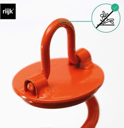 Massieve grondankers voor trampoline - schommel - paviljoen - signaalkleur - 1 cm Ø staal - indraaihulp — thumbnail 4