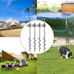 305 cm zware grondankers - set van 4 - lassen - eenvoudig in te schroeven - herbruikbaar - campingtenten - trampolines - schuurtjes - schommelsets — thumbnail 5