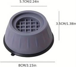 Wasmachine-voetpads, 4 stuks anti-vibratiematten, wasmachine, trillingsdemper, wasmachine, antislip rubberen voetkussens, voor wasmachines en drogers, koelkast, tafel — thumbnail 2