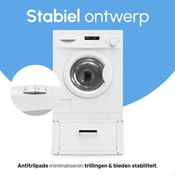 Bodo® - Wasmachine Verhoger - Kast - Ombouw met Lade - Wit - 63x54x31cm — thumbnail 5