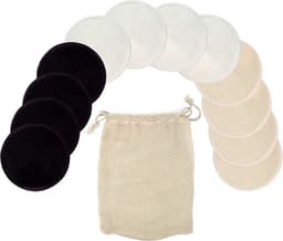 Wasbare en herbruikbare zoogcompressen voor vrouwen - set van 12 stuks - maat M - diameter 10 cm - cup A-C wasbare zoogcompressen — thumbnail 1