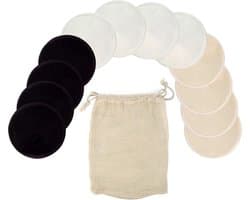 Wasbare en herbruikbare zoogcompressen voor vrouwen - set van 12 stuks - maat M - diameter 10 cm - cup A-C wasbare zoogcompressen