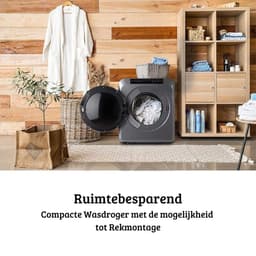 Luxe Mini Droger – Wasdroger – Condensdroger – 6 Droogprogramma’s – Warmtepompdroger – 6kg Droogvermogen – Modern Design – Grijs — thumbnail 2