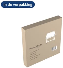 Wasophoogte® Wasmachine verhoger- Wasmachine opbouwmeubel XL - Wasmachine sokkel - 45cm hoog - Wit - Universeel - 63*63 (LxB) - Inclusief wandbeugels — thumbnail 2