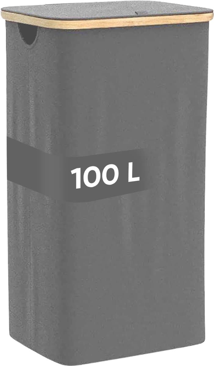DARI. Wasmand 100L - Opvouwbare wasmand - Uitneembare waszak - Wassorteerder - Grijs — afbeelding 1