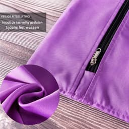 Waszakken voor huisdieren - Waszakken van twill polyester - Grote waszakken met rits - Voorkomt dat waszakken verstopt raken door dierenhaar - Waszakken voor huisdierendekens - Geweldig voor honden en katten (70x80cm) - Paars-L — thumbnail 2