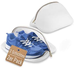 ecooe Set van 2 waszakken voor schoenen, sneakers, waszakken met meerdere beschermingsnetten, waszakken voor schoenen voor wasmachines en op reis — thumbnail 1