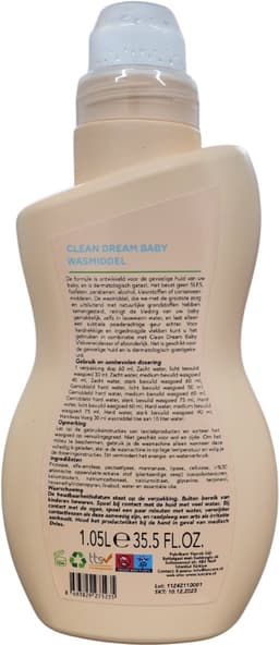 BABY WASMIDDEL 2x - VOORDEEL VERPAKKING - NATUURLIJK - CLEAN DREAM — thumbnail 2