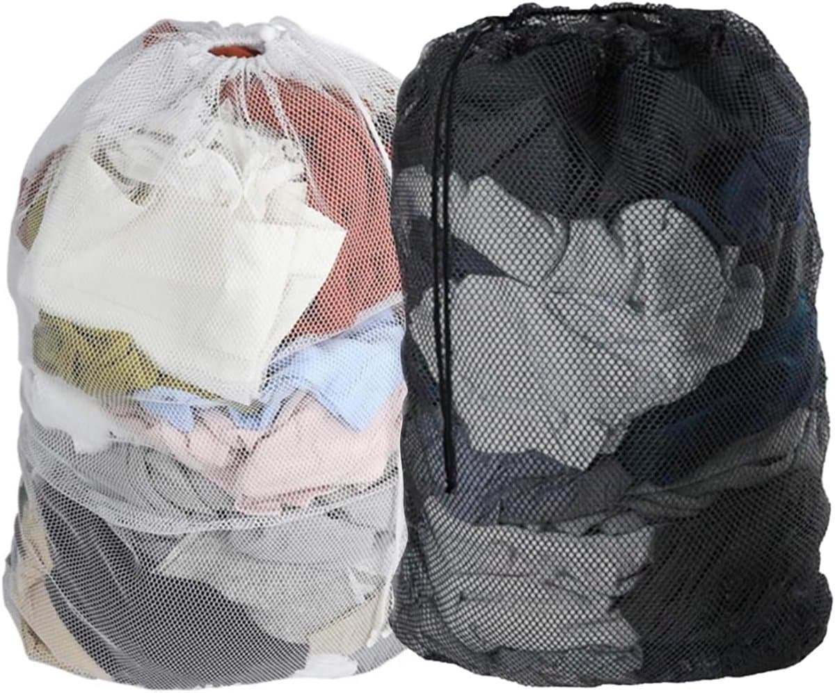 Allecto Plus - Wasnetzakken 60 x 90 cm - Set van 2 - Organizer voor wasmachinetas - Grote mesh waszakken met trekkoord - Reizen - Kleding opbergen - Dekbedovertrek - Speelgoedopslag - Studentenhuis - Appartement — afbeelding 1
