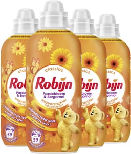 Robijn - Wasverzachter - Passiebloem & Bergamot - 4 flessen - 156 wasbeurten - Voordeelverpakking — thumbnail 2