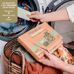 Wasstrips - Fresh Linen 100 Wasbeurten Incl. Wasverzachter – Wasmiddeldoekjes Wasdoekjes – Detergent sheets - Vegan — thumbnail 4