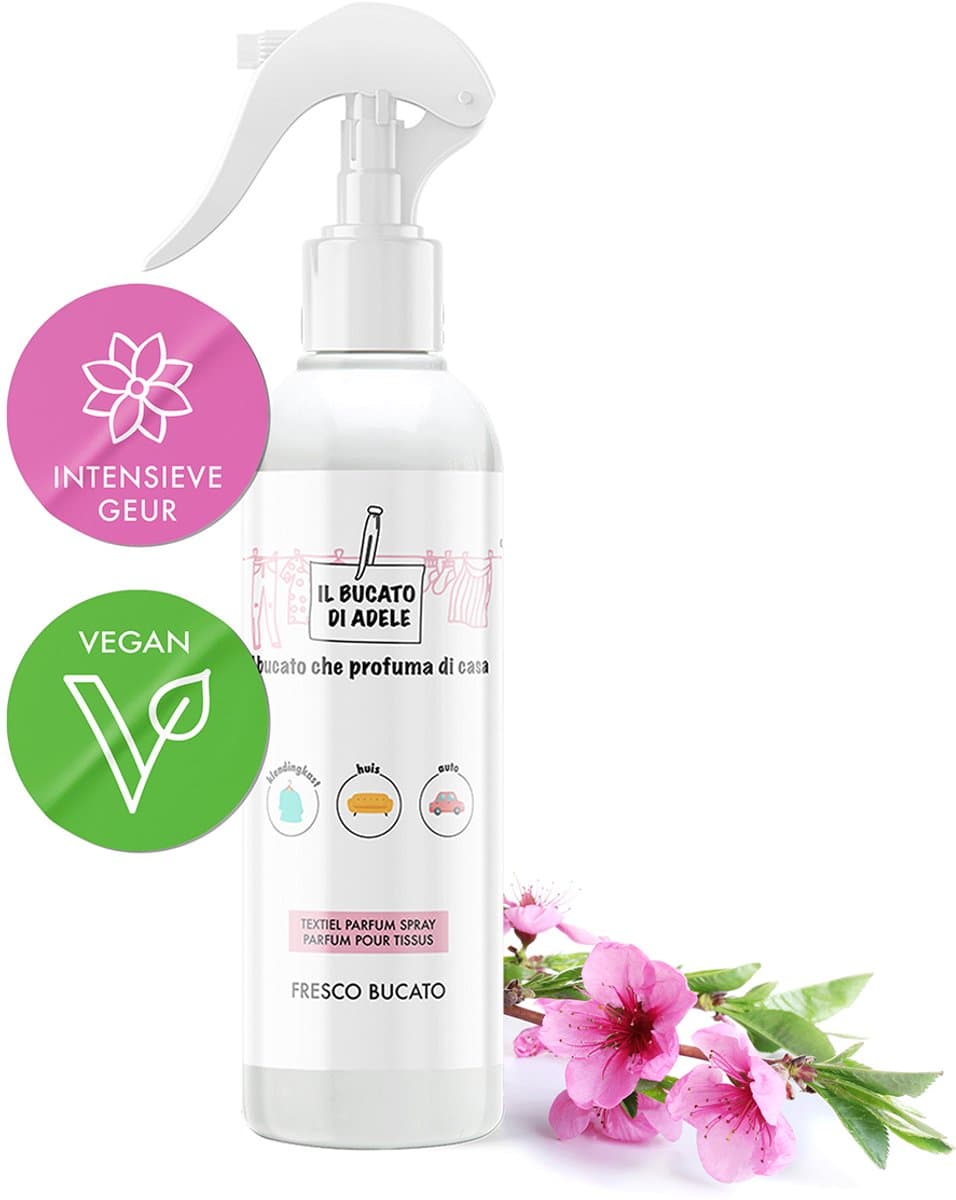 Il Bucato di Adele Parfum Textiel Spray Frisse Was 250ml — afbeelding 1
