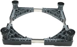 JustValue Wasmachine Verhoger - 150kg Draagkracht - 41-64 x 41-64cm - Hoogte 9-12cm - Ingebouwde Waterpas - Incl. Schroevendraaier, Schroeven en Meetlint - Universeel - Verstelbaar - Opbouwsokkel - Droger - Koelkast - Witgoed - Grijs — thumbnail 2